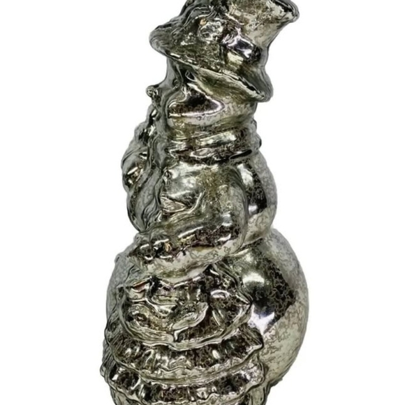 Glass Snowman Figurine with LED Lights - Picture 5 of 7